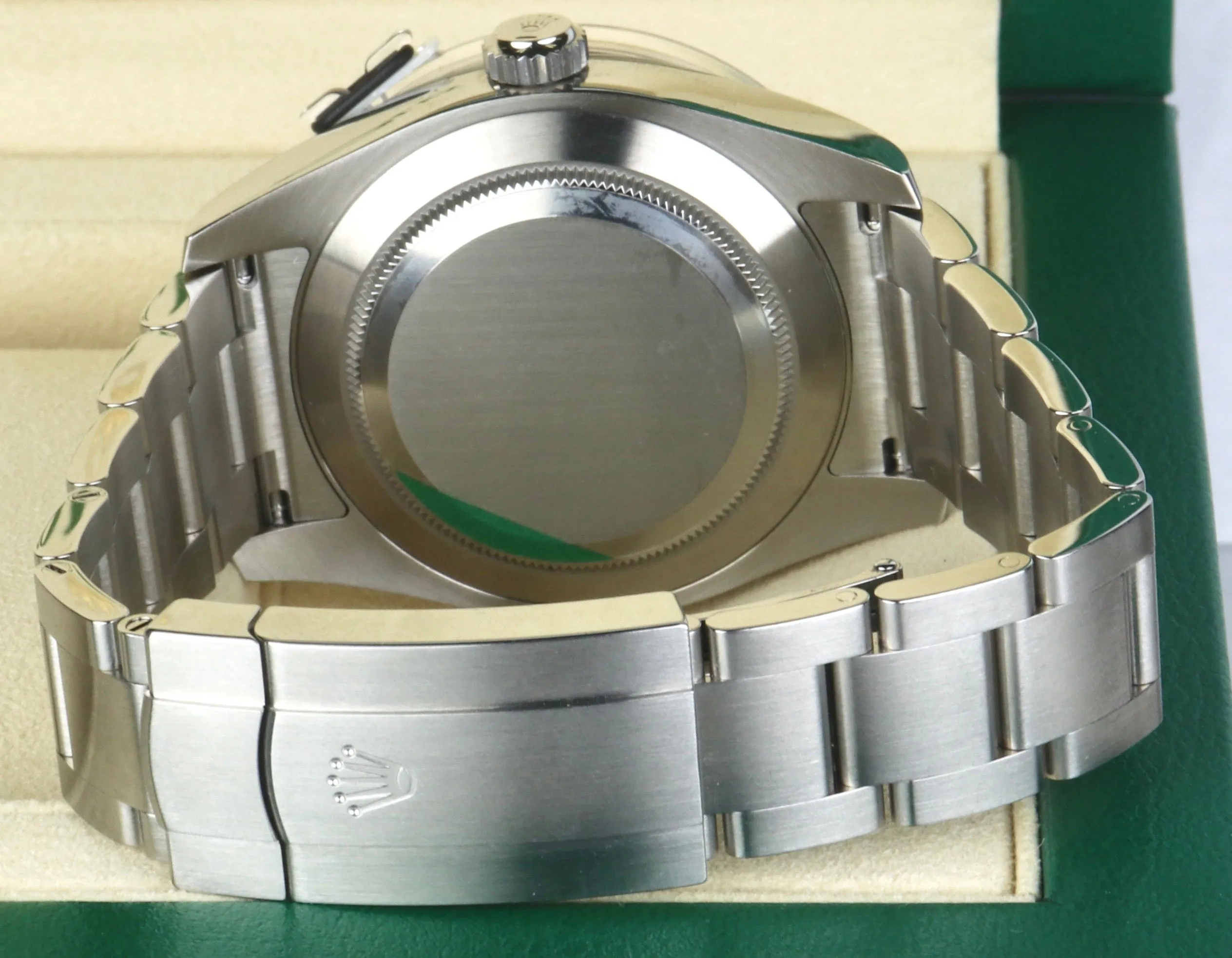 NEW JUNE 2020 Rolex Air-King 40mm Green Yellow Black Arabic Stainless 116900