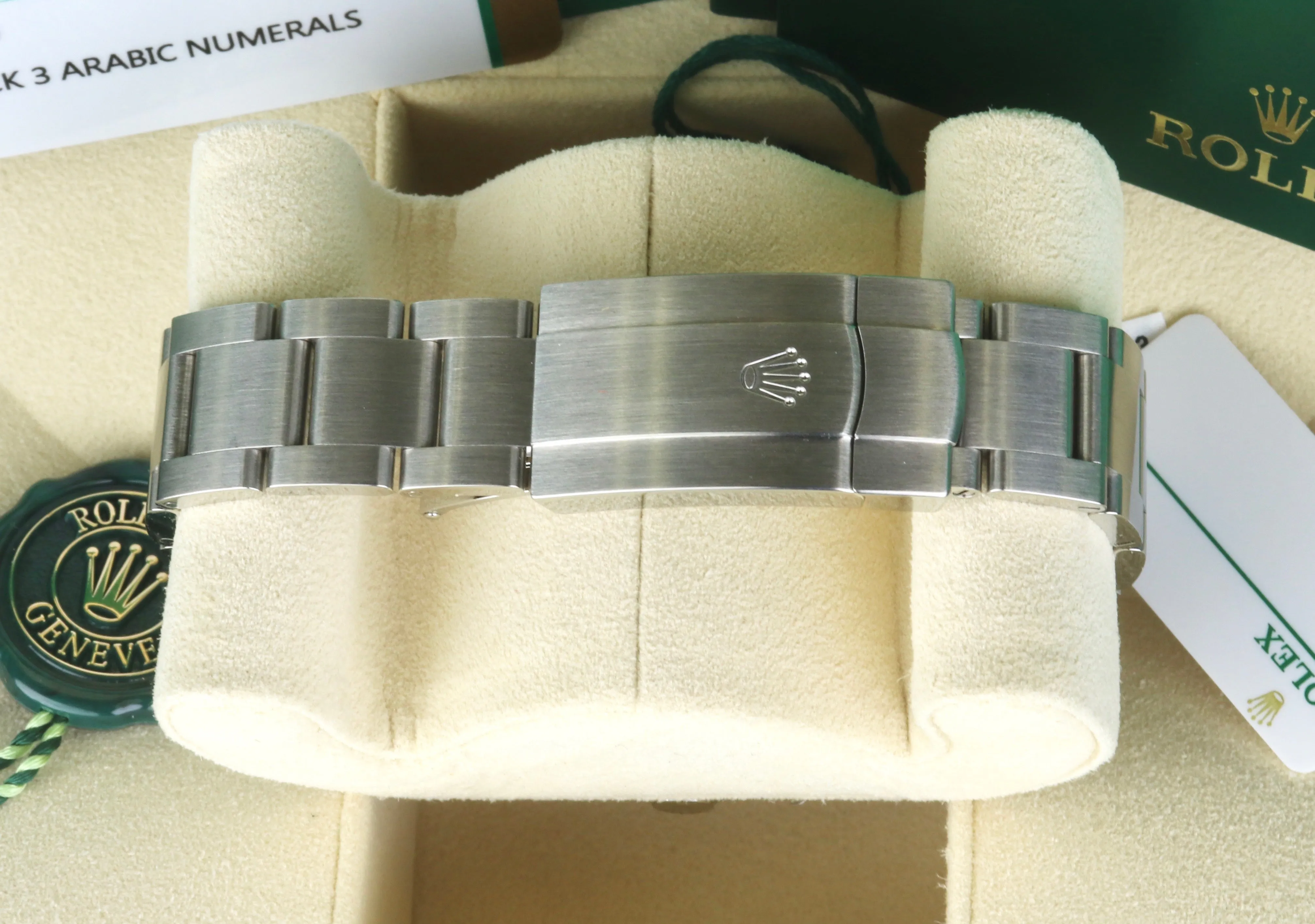 NEW JUNE 2020 Rolex Air-King 40mm Green Yellow Black Arabic Stainless 116900