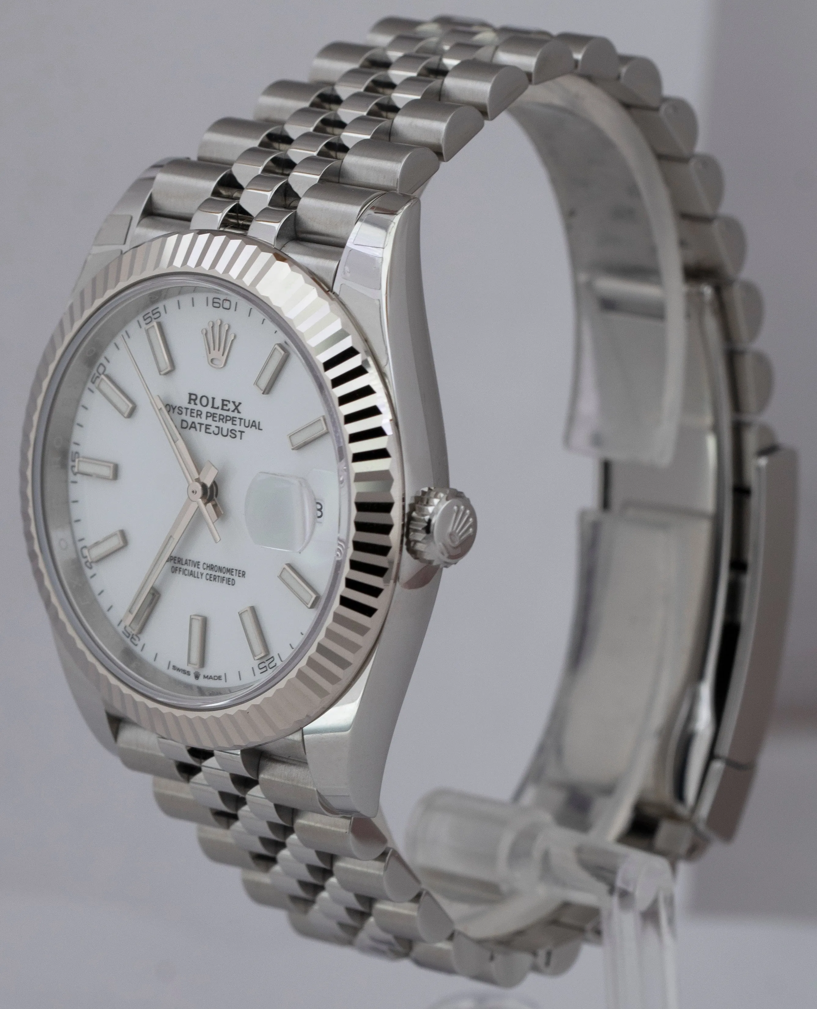 NEW JUNE 2022 Rolex DateJust 41 White 41mm Steel Jubilee Watch 126334 B P