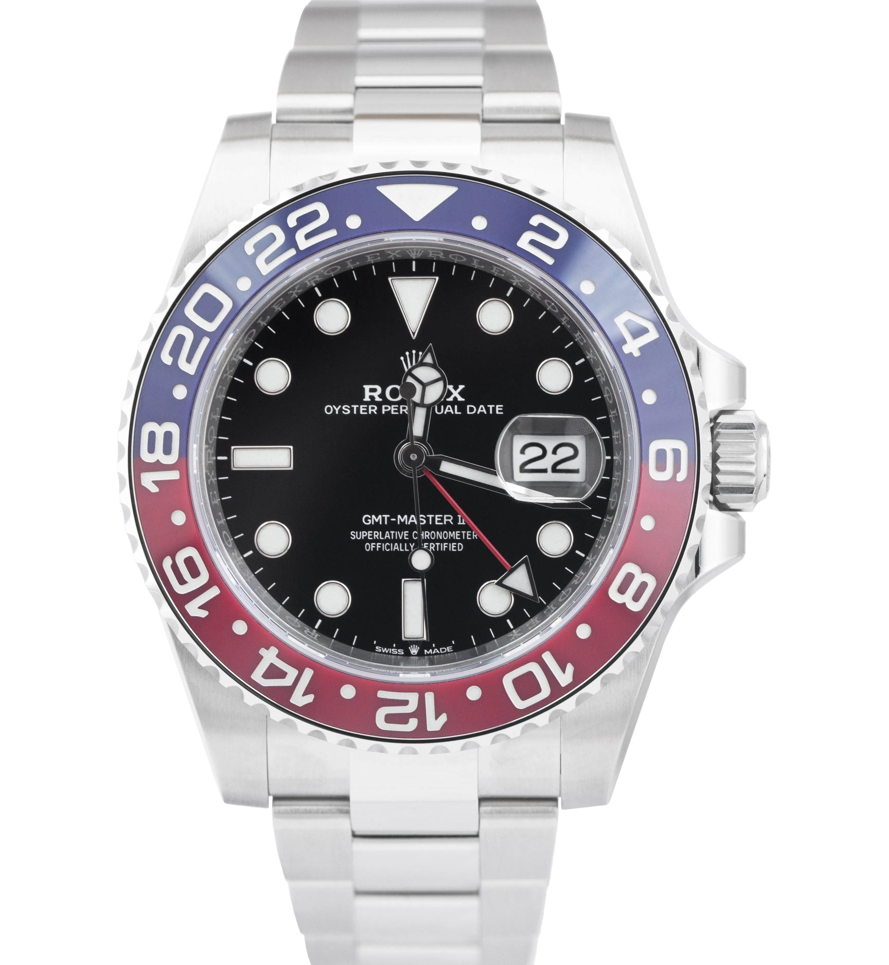 NEW JUNE 2022 Rolex GMT-Master II Ceramic PEPSI OYSTER BRACELET 40mm 126710 BLRO