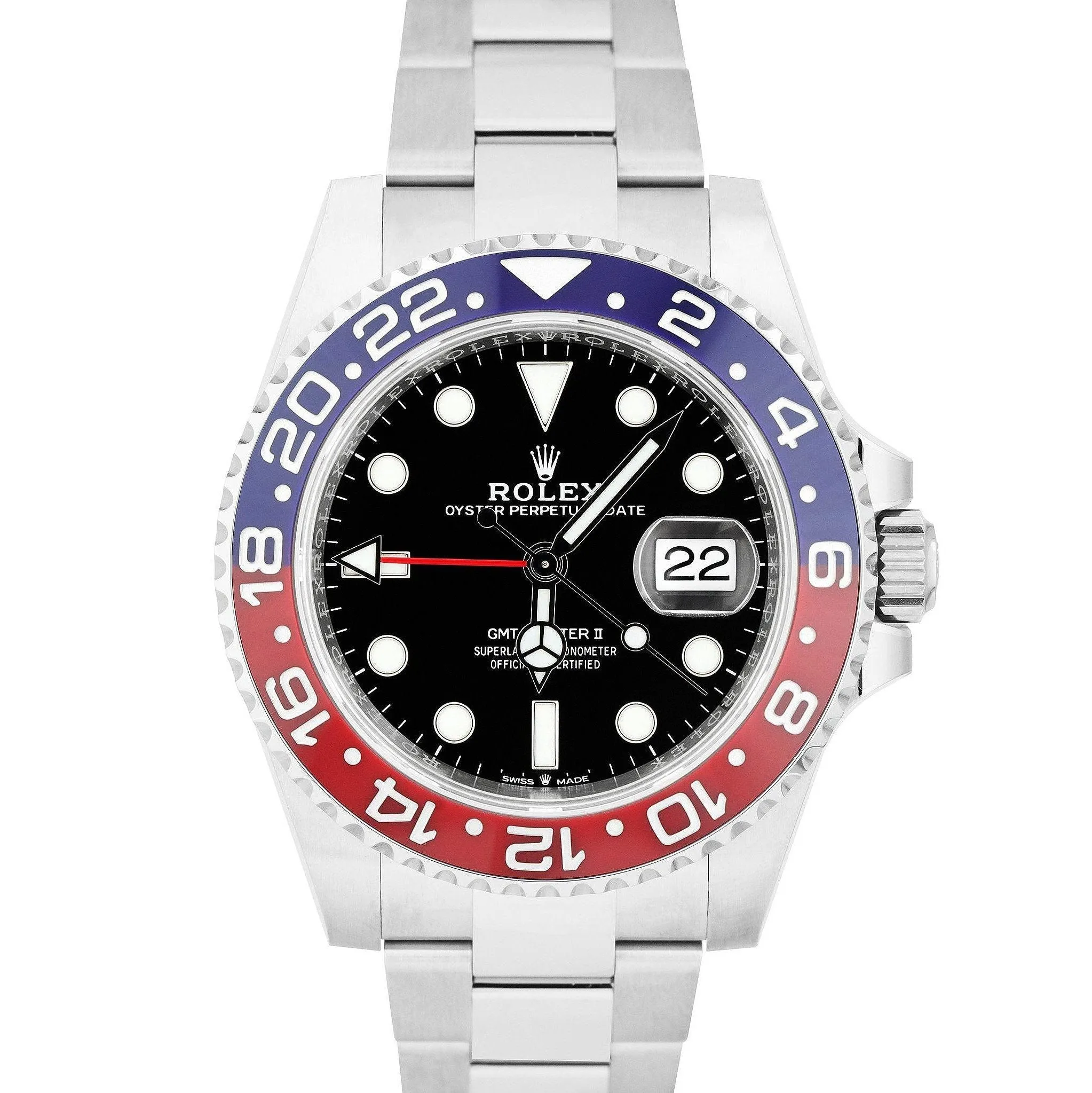 NEW JUNE 2022 Rolex GMT-Master II Ceramic PEPSI OYSTER BRACELET 40mm 126710 BLRO
