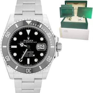 NEW MARCH 2022 Rolex Submariner 41mm Date Steel Black Ceramic Watch 126610 LN