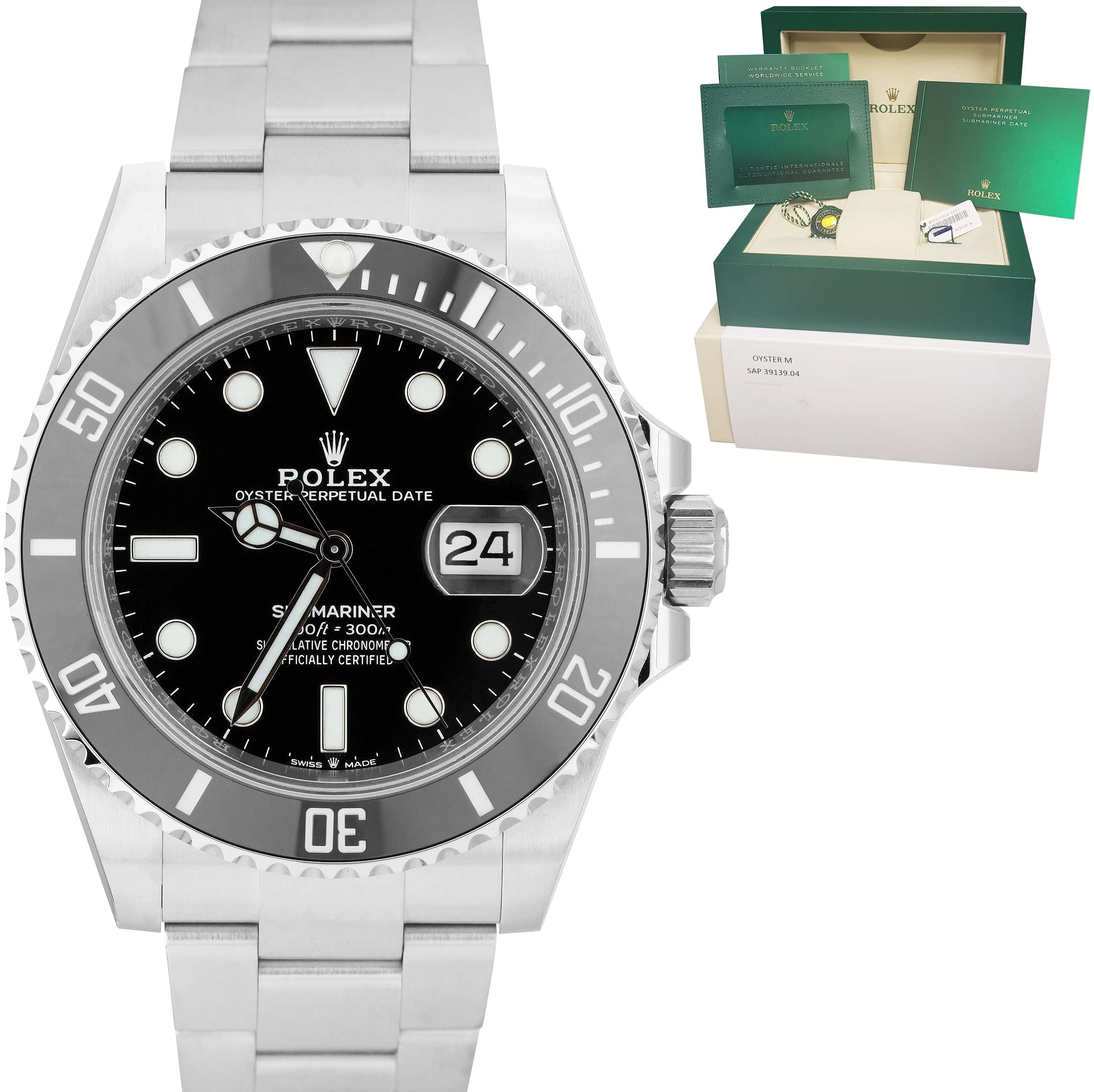 NEW MARCH 2022 Rolex Submariner 41mm Date Steel Black Ceramic Watch 126610 LN
