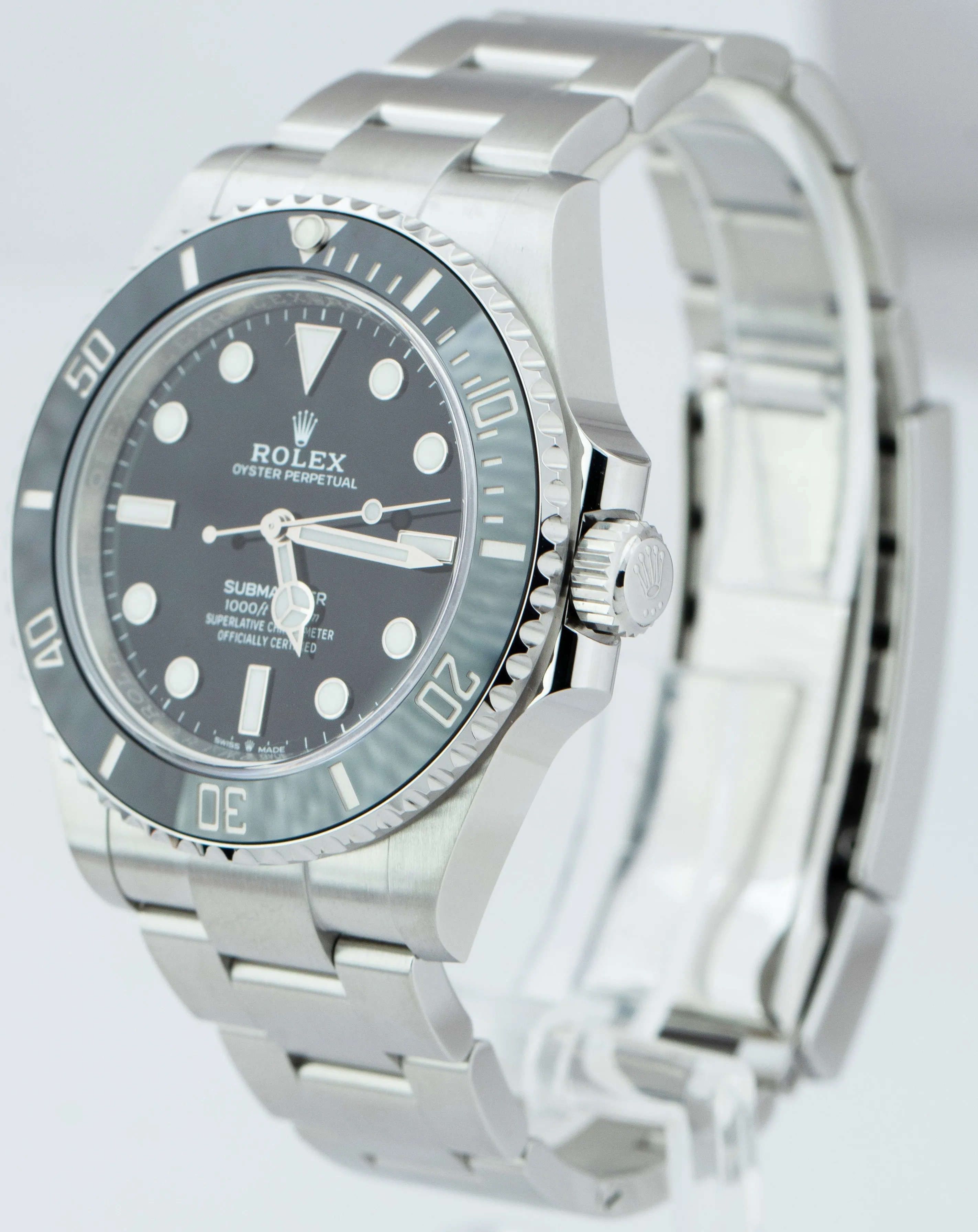NEW MAY 2022 Rolex Submariner 41mm No-Date Black Steel Ceramic Watch 124060 LN