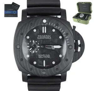 NEW NOV 2020 Panerai Marina Militare Carbotech PAM00979 Black 47mm Mens Watch