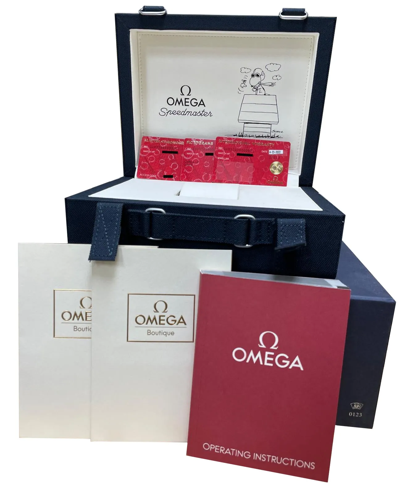 NEW Omega Speedmaster SILVER SNOOPY AWARD BLUE 310.32.42.50.02.001 42mm Watch