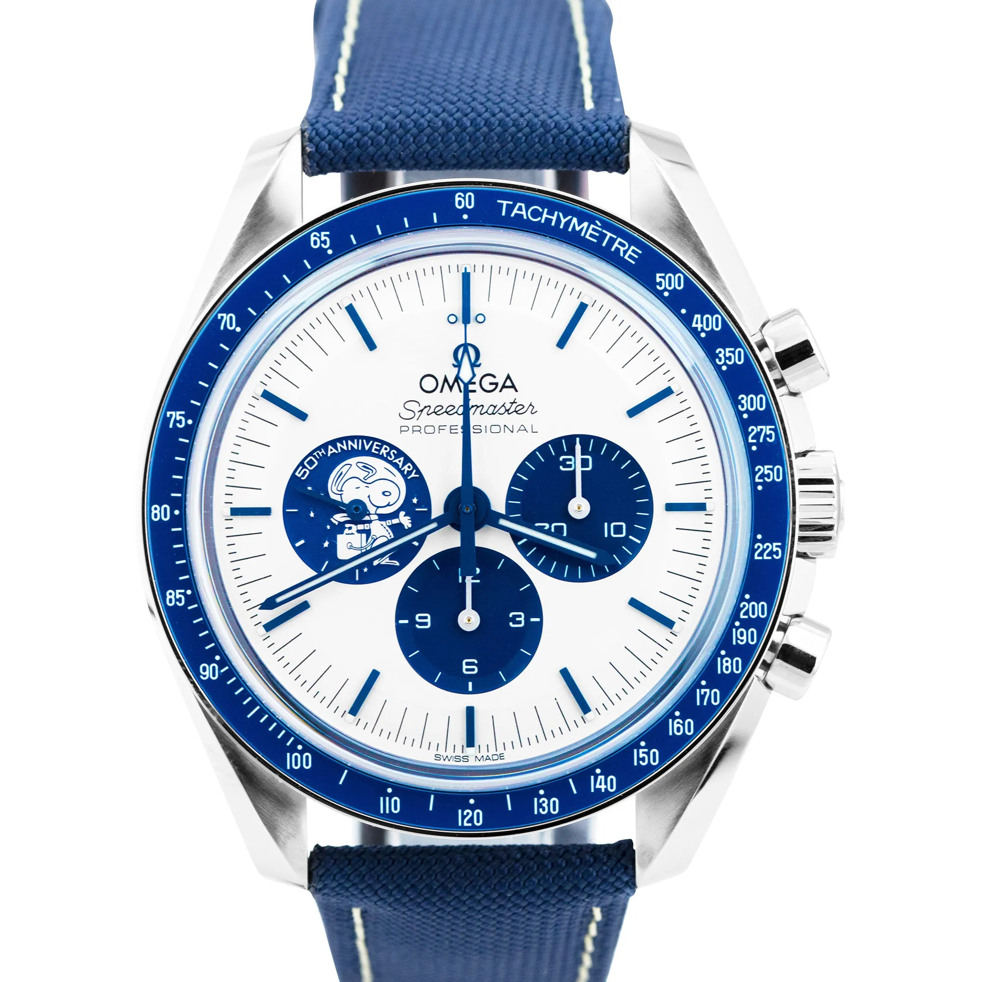 NEW Omega Speedmaster SILVER SNOOPY AWARD BLUE 310.32.42.50.02.001 42mm Watch