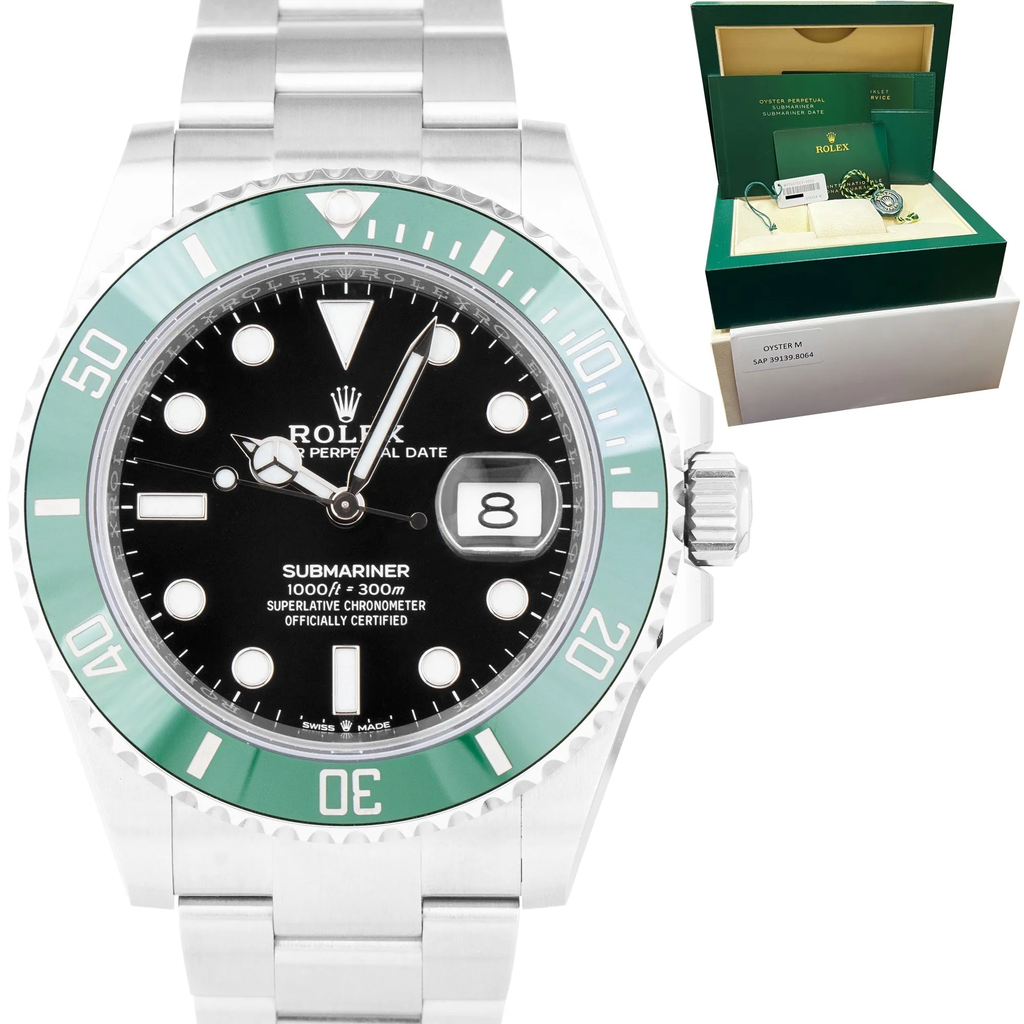 NEW SEP 2022 Rolex Submariner 41mm Date GREEN KERMIT Ceramic Watch 126610 LV