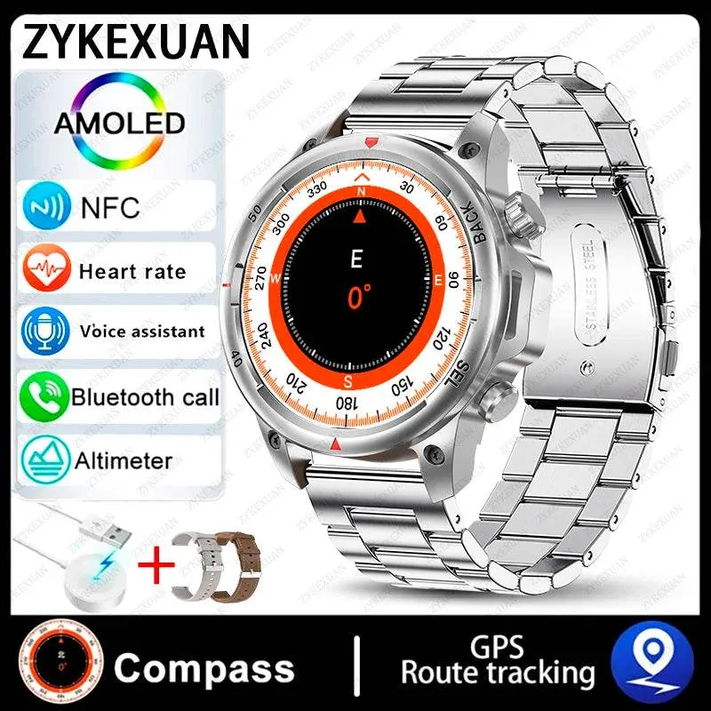 New Smart Watch 3ATM Waterproof Original Design For Men Bluetooth Call Health Monitor With Flashlight 100  Sports Modes