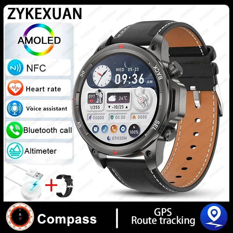 New Smart Watch 3ATM Waterproof Original Design For Men Bluetooth Call Health Monitor With Flashlight 100  Sports Modes