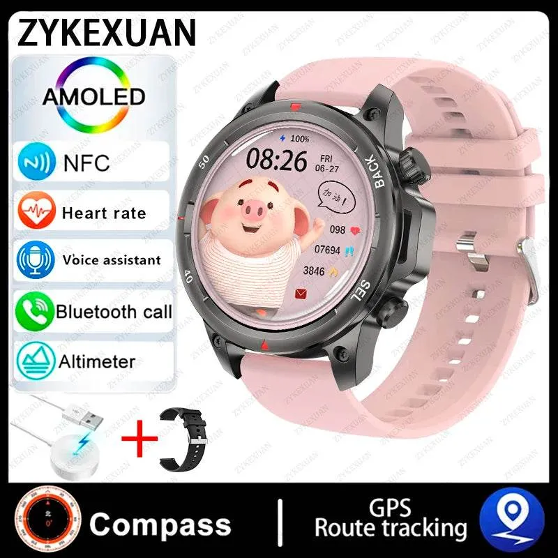 New Smart Watch 3ATM Waterproof Original Design For Men Bluetooth Call Health Monitor With Flashlight 100  Sports Modes