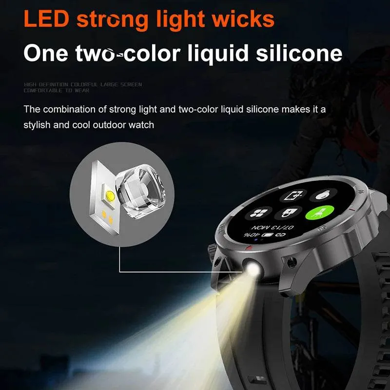 New Smart Watch 3ATM Waterproof Original Design For Men Bluetooth Call Health Monitor With Flashlight 100  Sports Modes