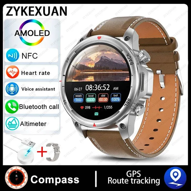 New Smart Watch 3ATM Waterproof Original Design For Men Bluetooth Call Health Monitor With Flashlight 100  Sports Modes