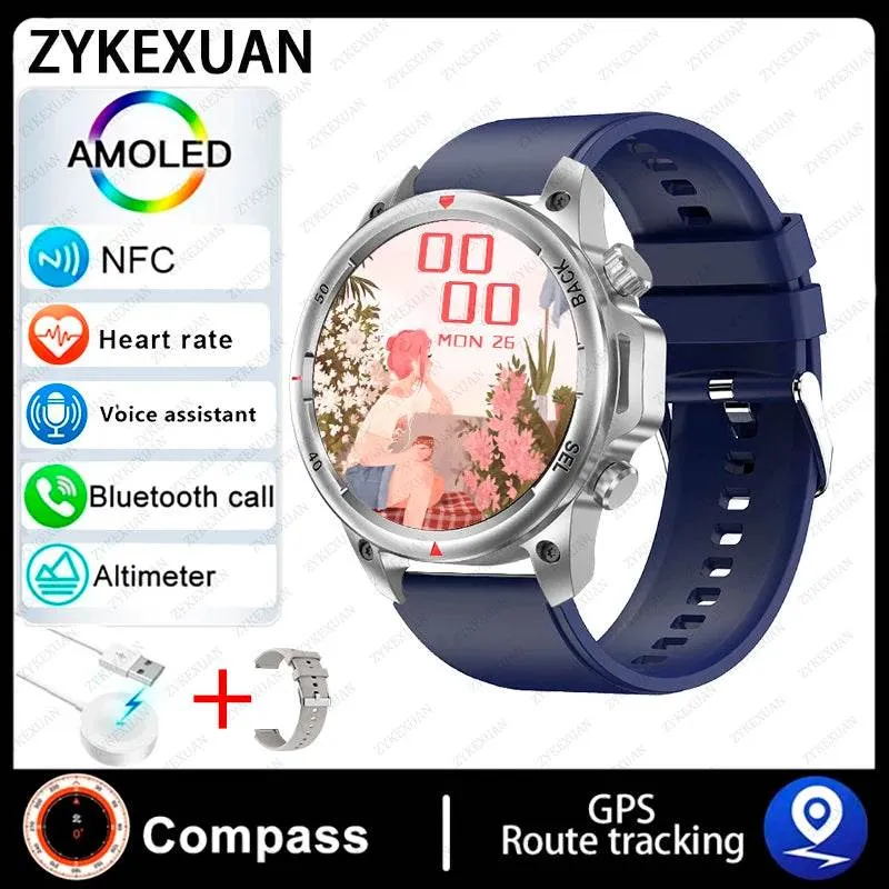 New Smart Watch 3ATM Waterproof Original Design For Men Bluetooth Call Health Monitor With Flashlight 100  Sports Modes