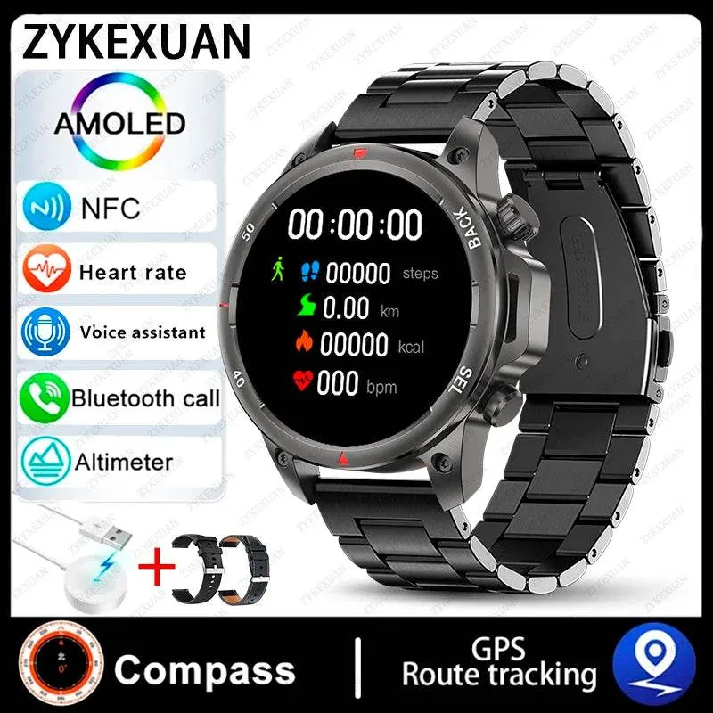 New Smart Watch 3ATM Waterproof Original Design For Men Bluetooth Call Health Monitor With Flashlight 100  Sports Modes