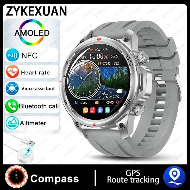 New Smart Watch 3ATM Waterproof Original Design For Men Bluetooth Call Health Monitor With Flashlight 100  Sports Modes