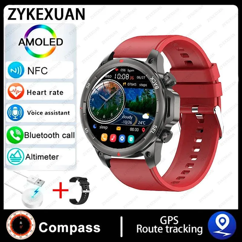 New Smart Watch 3ATM Waterproof Original Design For Men Bluetooth Call Health Monitor With Flashlight 100  Sports Modes