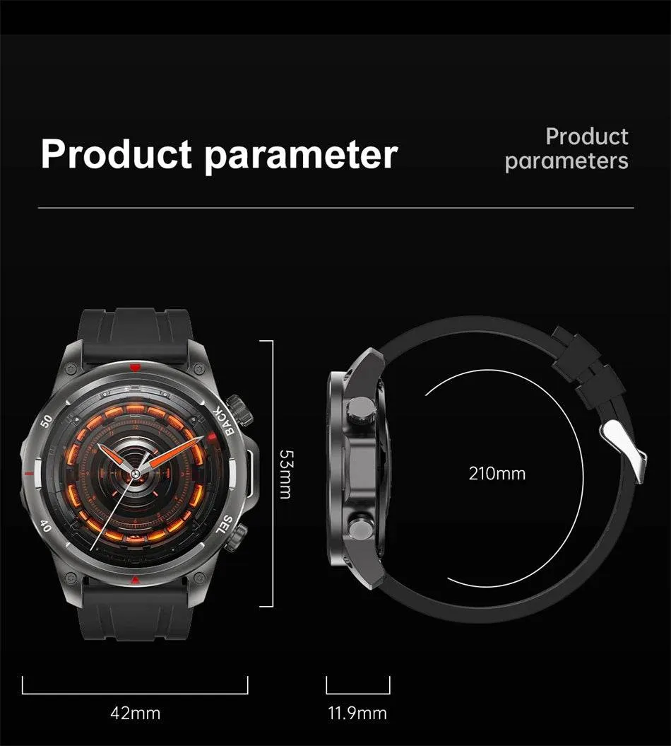 New Smart Watch 3ATM Waterproof Original Design For Men Bluetooth Call Health Monitor With Flashlight 100  Sports Modes