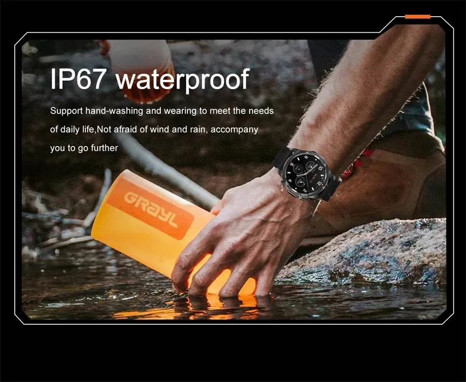 New Smart Watch 3ATM Waterproof Original Design For Men Bluetooth Call Health Monitor With Flashlight 100  Sports Modes