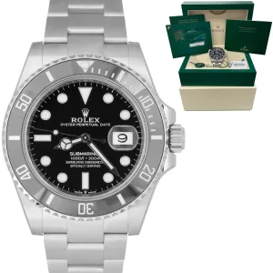 NEW STICKERED 2020 Rolex Submariner 41 Date Steel Black Ceramic Watch 126610 LN