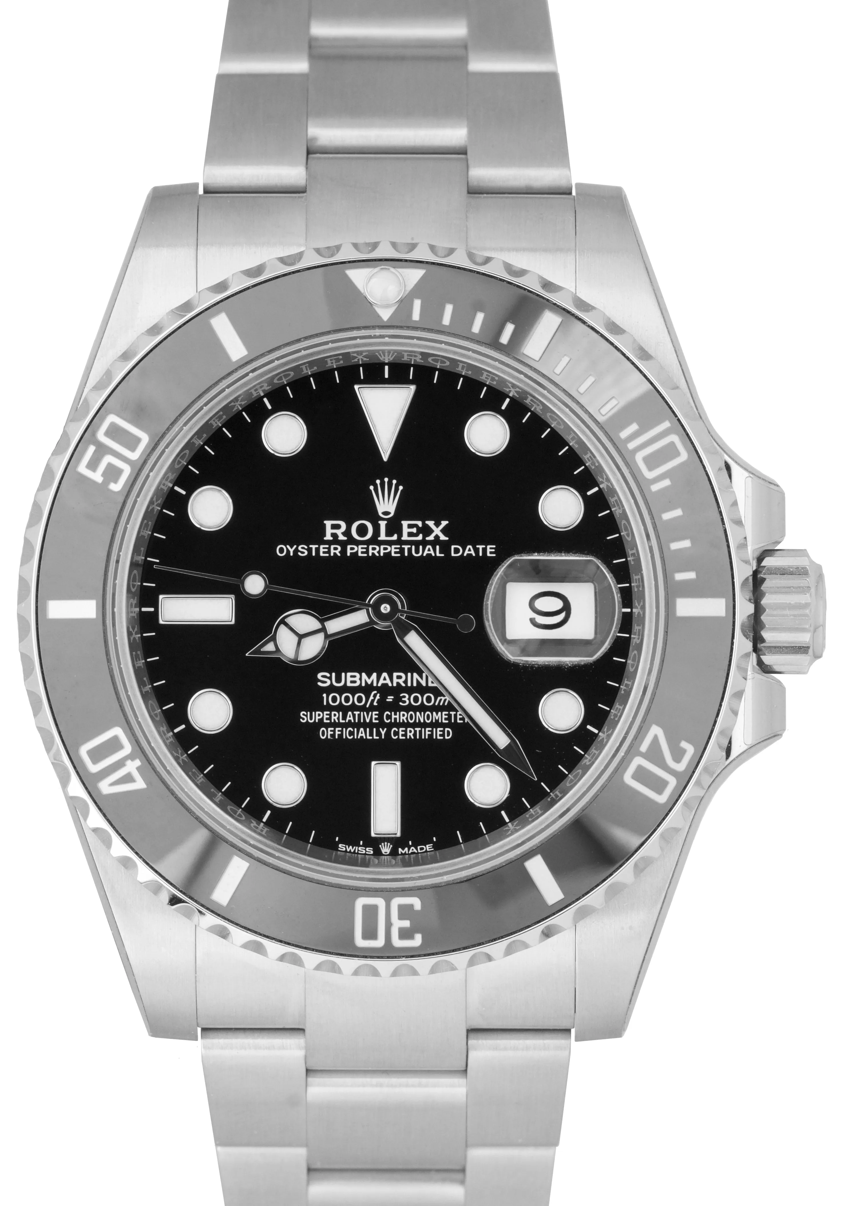 NEW STICKERED 2020 Rolex Submariner 41 Date Steel Black Ceramic Watch 126610 LN