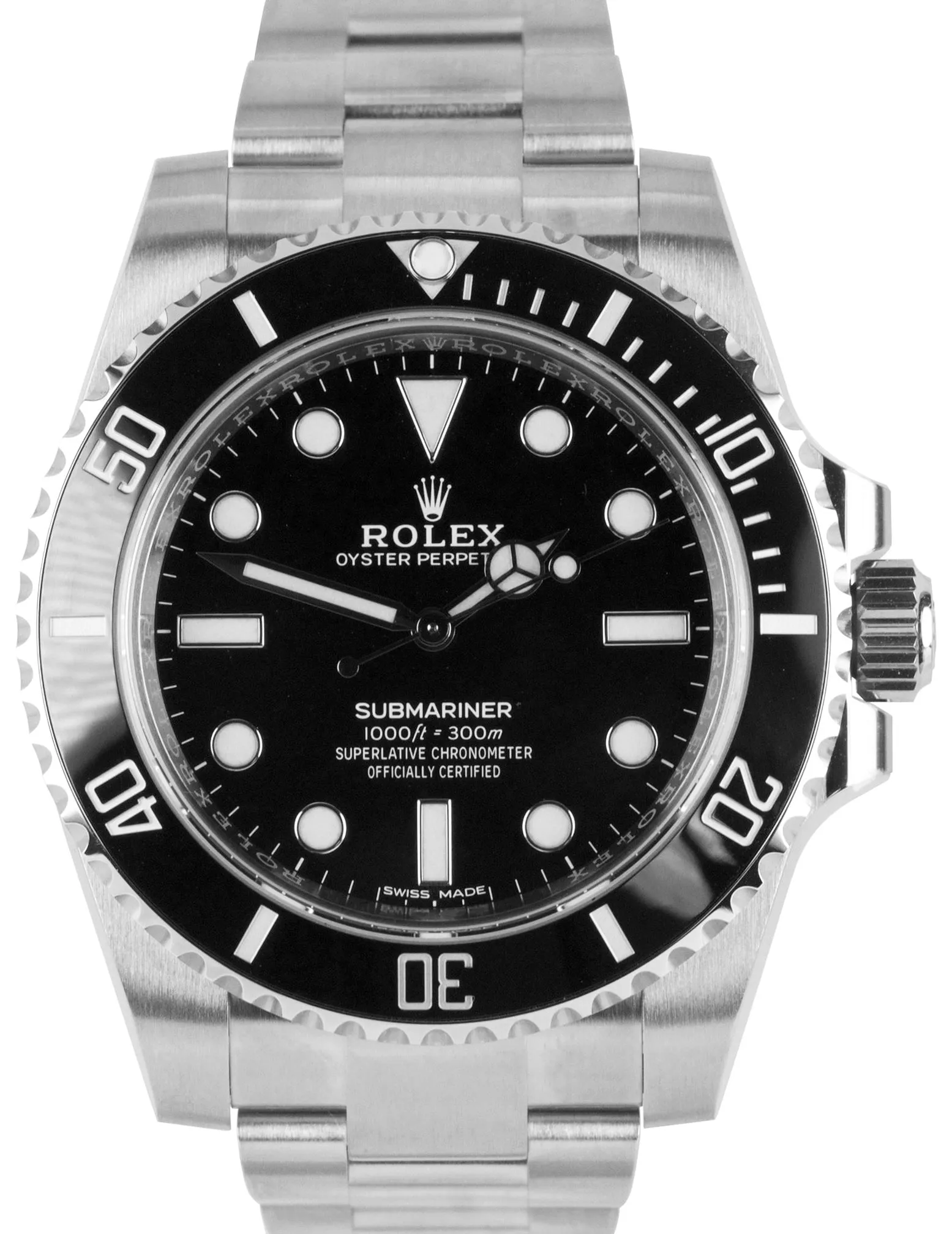 NEW STICKERED 2020 Rolex Submariner No-Date Stainless Steel 40mm Watch 114060