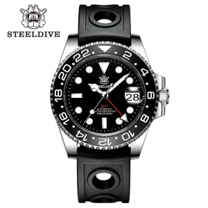 NH34 Movement New Watch 2023 Four Hands GMT  41MM SD1993 C3 Super Luminous 300M Waterproof Mens Dive Watch Reloj