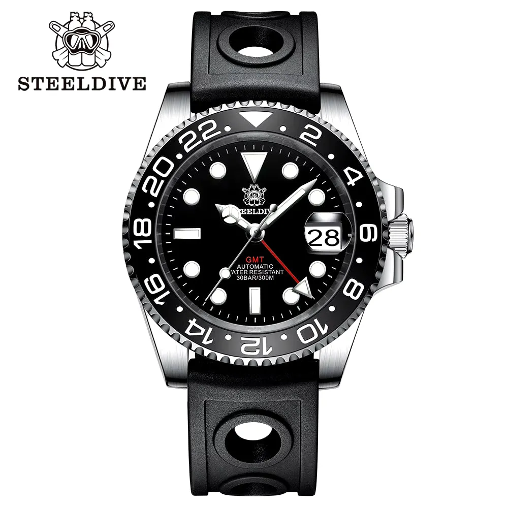 NH34 Movement New Watch 2023 Four Hands GMT  41MM SD1993 C3 Super Luminous 300M Waterproof Mens Dive Watch Reloj