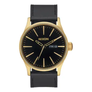 Nixon Sentry Leather Band Watch