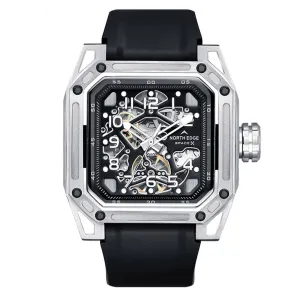 North Edge Space X Automatic Mechanical Watch｜Stainless Steel Skeletonized・Luminous Function