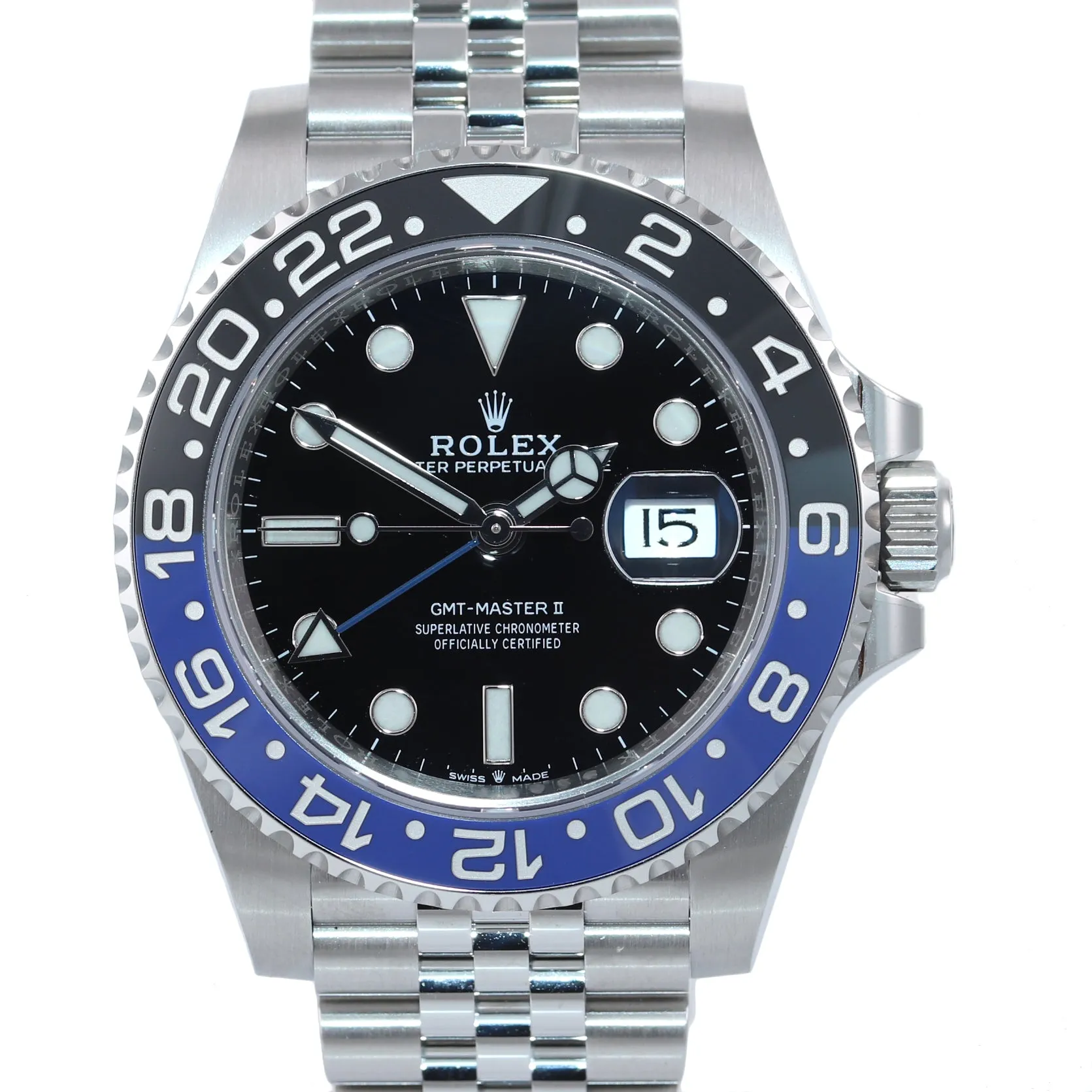 OCT 2020 NEW PAPERS Rolex GMT Master Batman Blue Jubilee Ceramic 126710 Watch