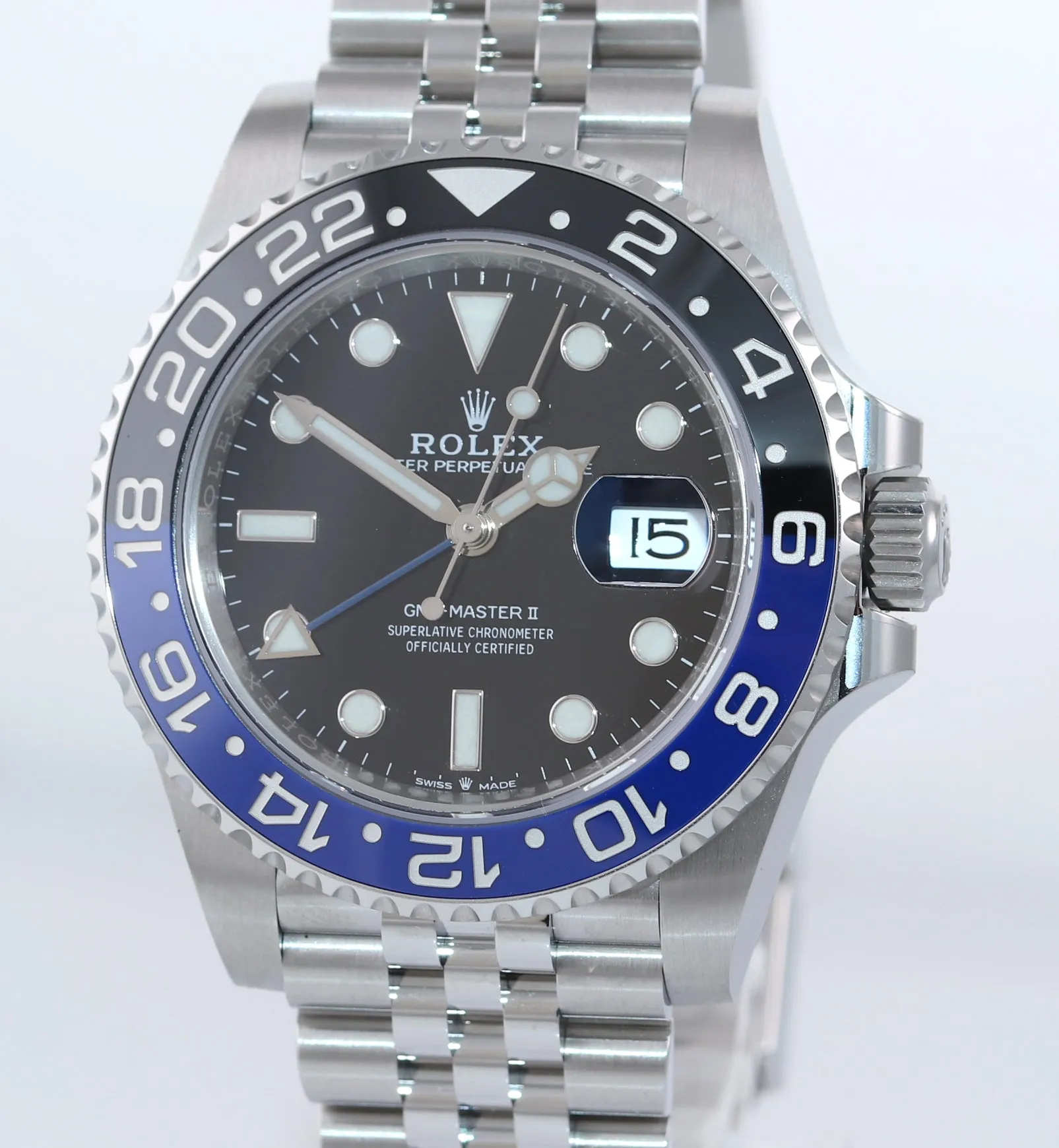 OCT 2020 NEW PAPERS Rolex GMT Master Batman Blue Jubilee Ceramic 126710 Watch
