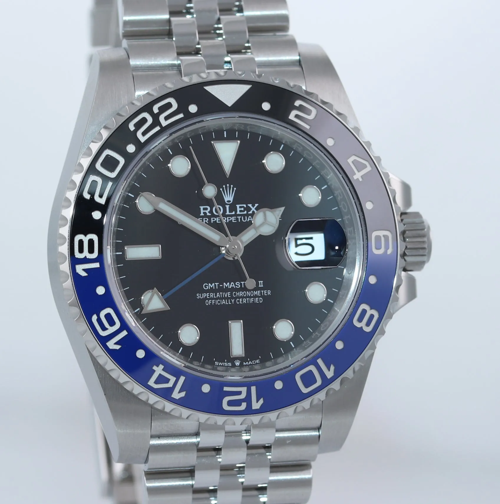 OCT 2020 NEW PAPERS Rolex GMT Master Batman Blue Jubilee Ceramic 126710 Watch