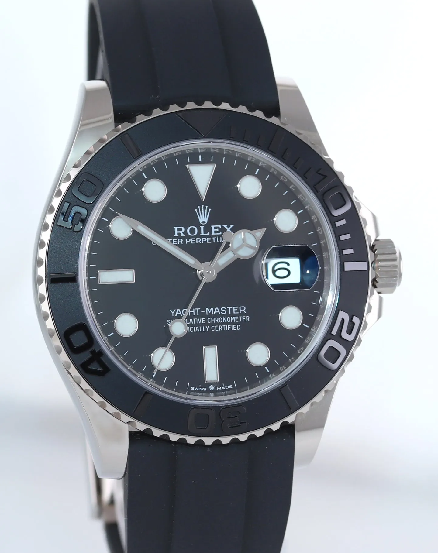 OCT NEW 2021 PAPERS Rolex Yacht-Master 226659 White Gold 42mm Oysterflex Watch