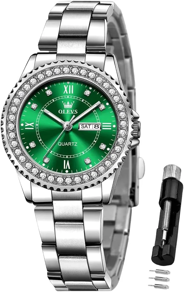 OLEVS Ladies Watches Rose Gold Japanese Quartz Female Watches for Women Waterproof Stainless Steel Watch