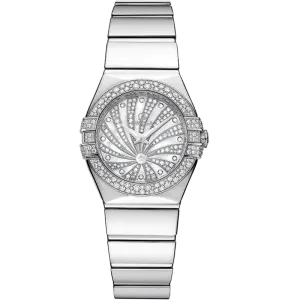 Omega Constellation 24 mm, white gold on white gold