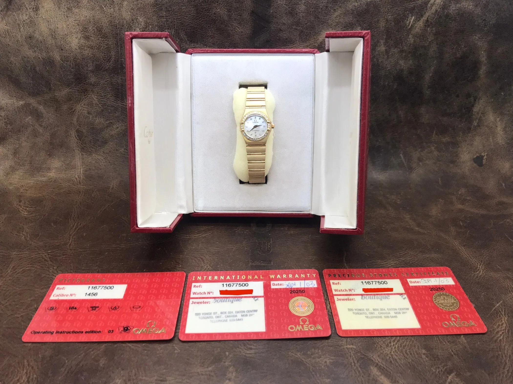 Omega Constellation '95 1167.75.00 Mother of Pearl Dial Quartz Women's Watch