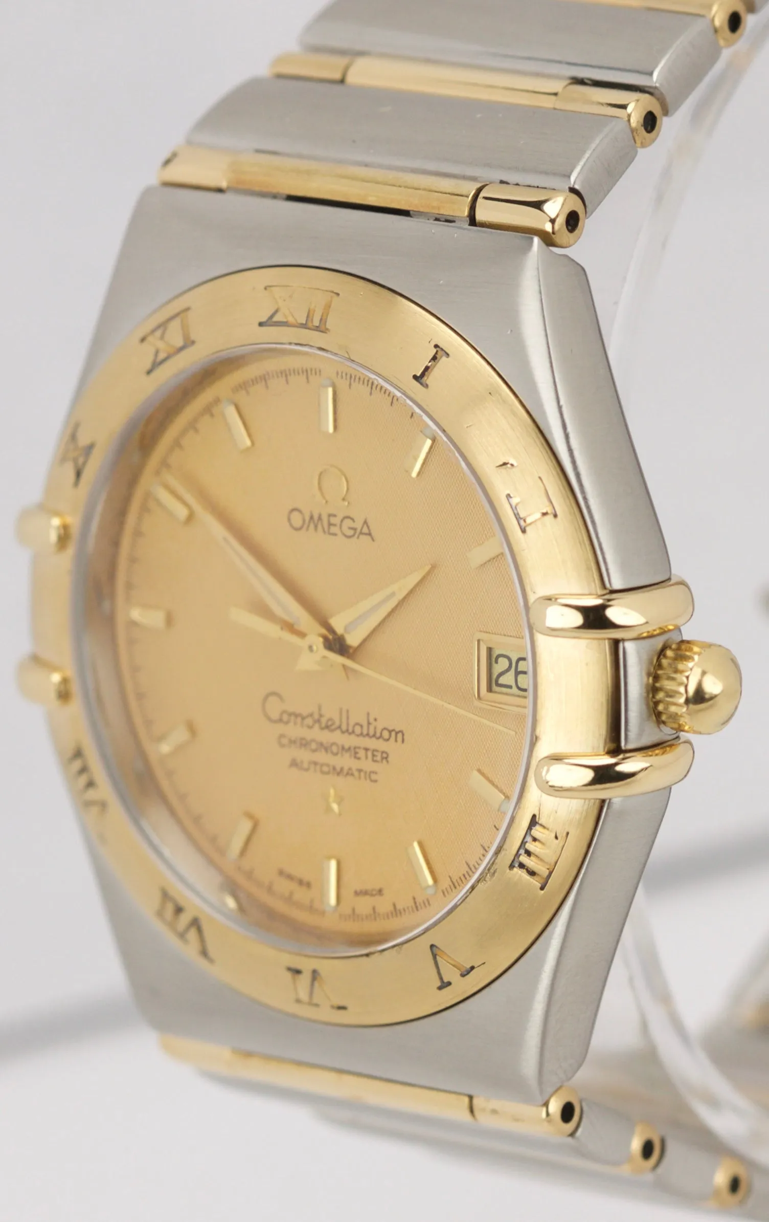 Omega Constellation Two-Tone 'Full Bar' Automatic 35.5mm Date Watch 1202.10.00