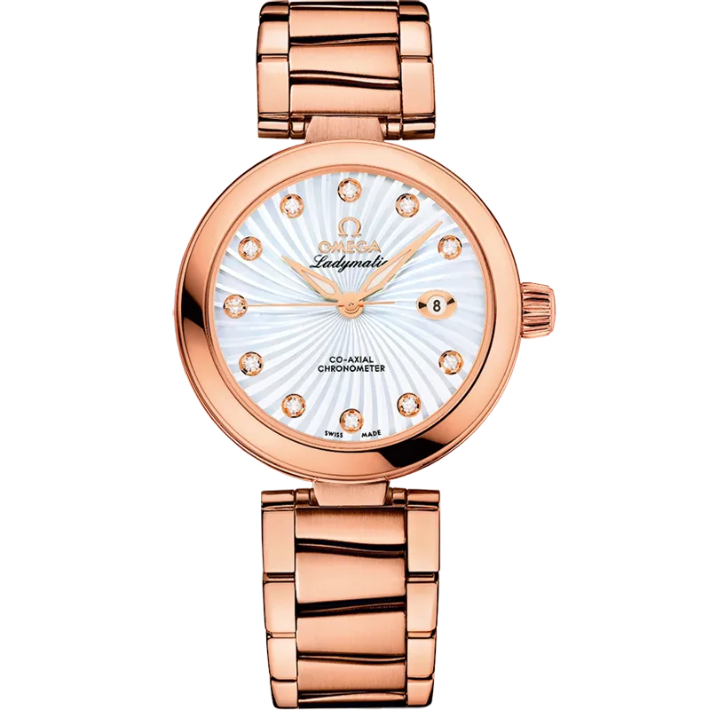 Omega De Ville Ladymatic 34 mm, red gold on red gold