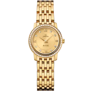 Omega De Ville Prestige 24.4 mm, yellow gold on yellow gold