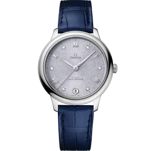 Omega De Ville Prestige 34 mm, steel on leather strap