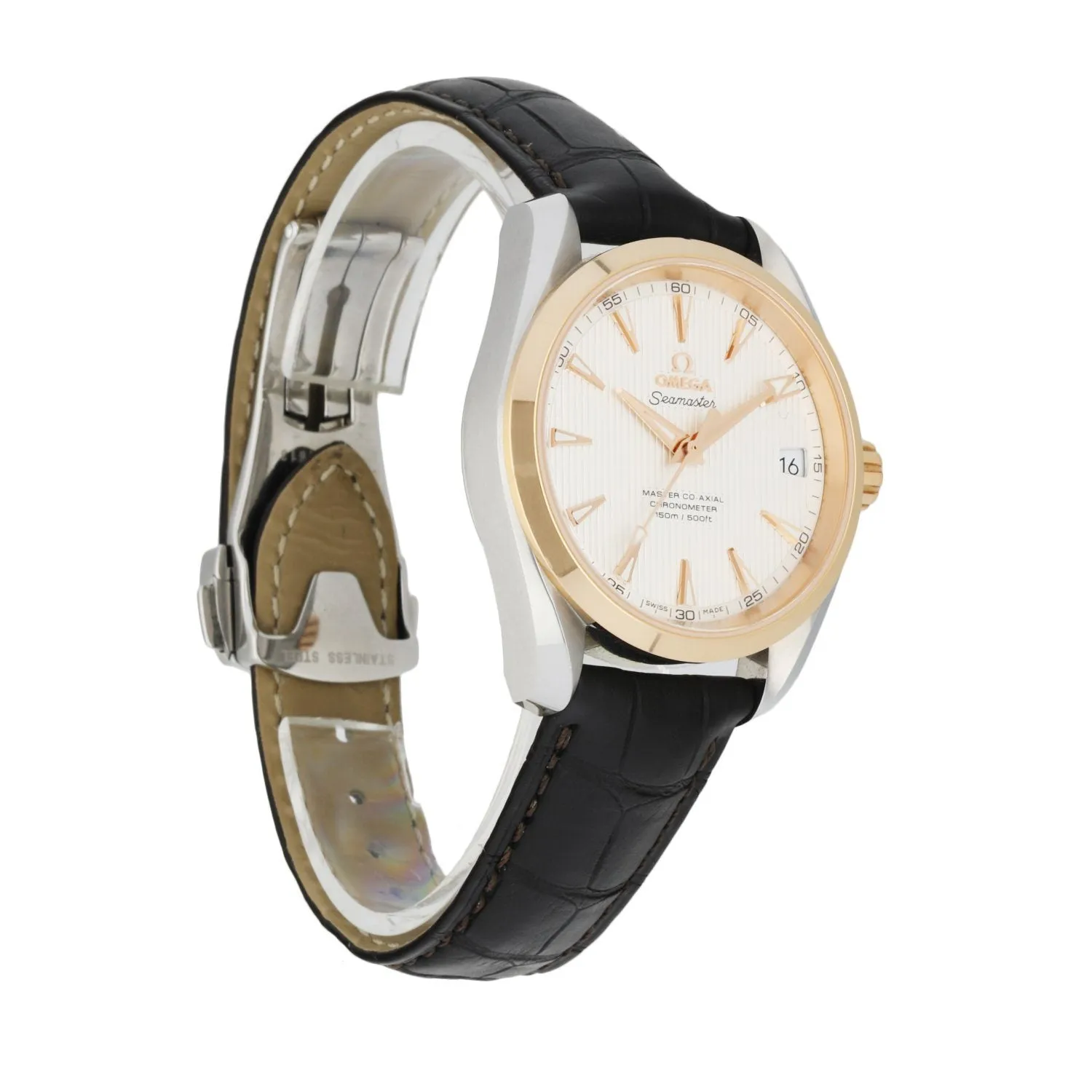 Omega Seamaster Co-Axial 231.23.42.21.02.001 Rose Gold Bezel Men's Watch