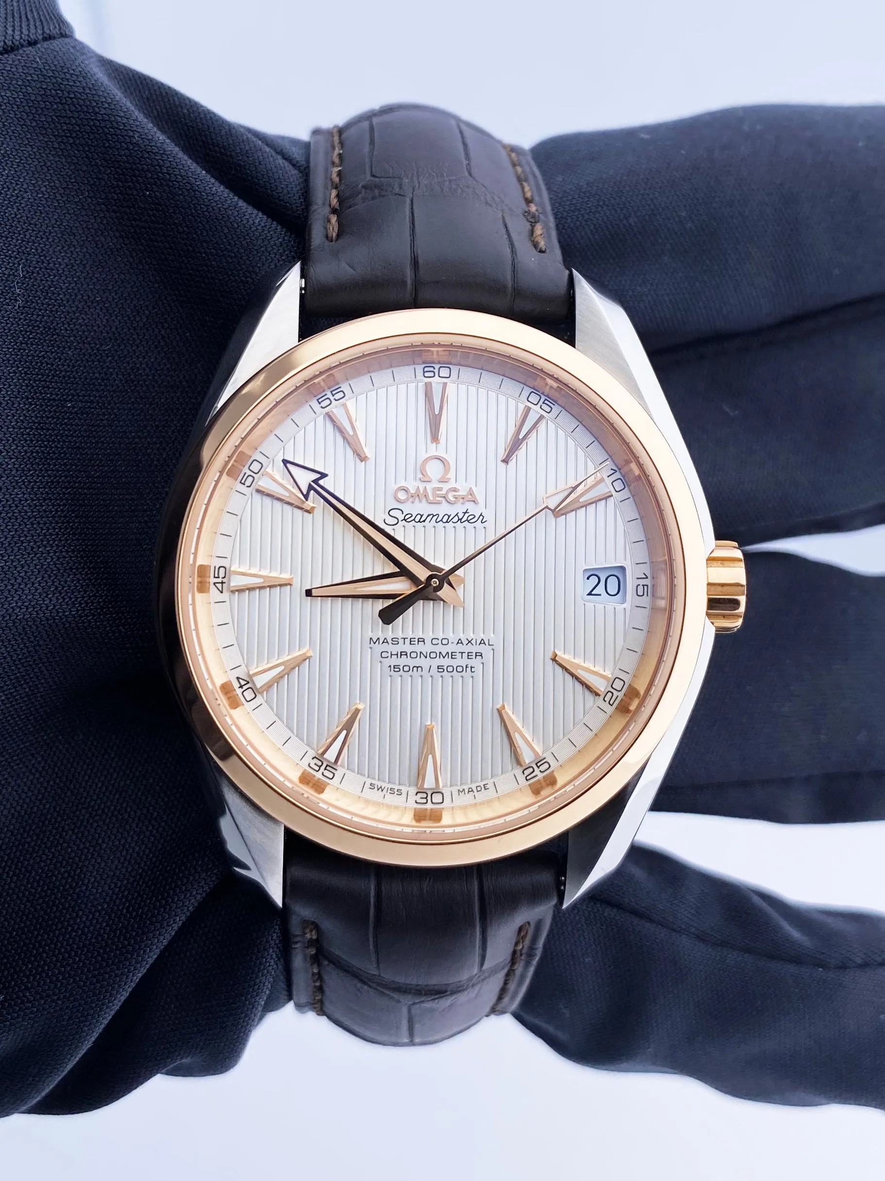 Omega Seamaster Co-Axial 231.23.42.21.02.001 Rose Gold Bezel Men's Watch