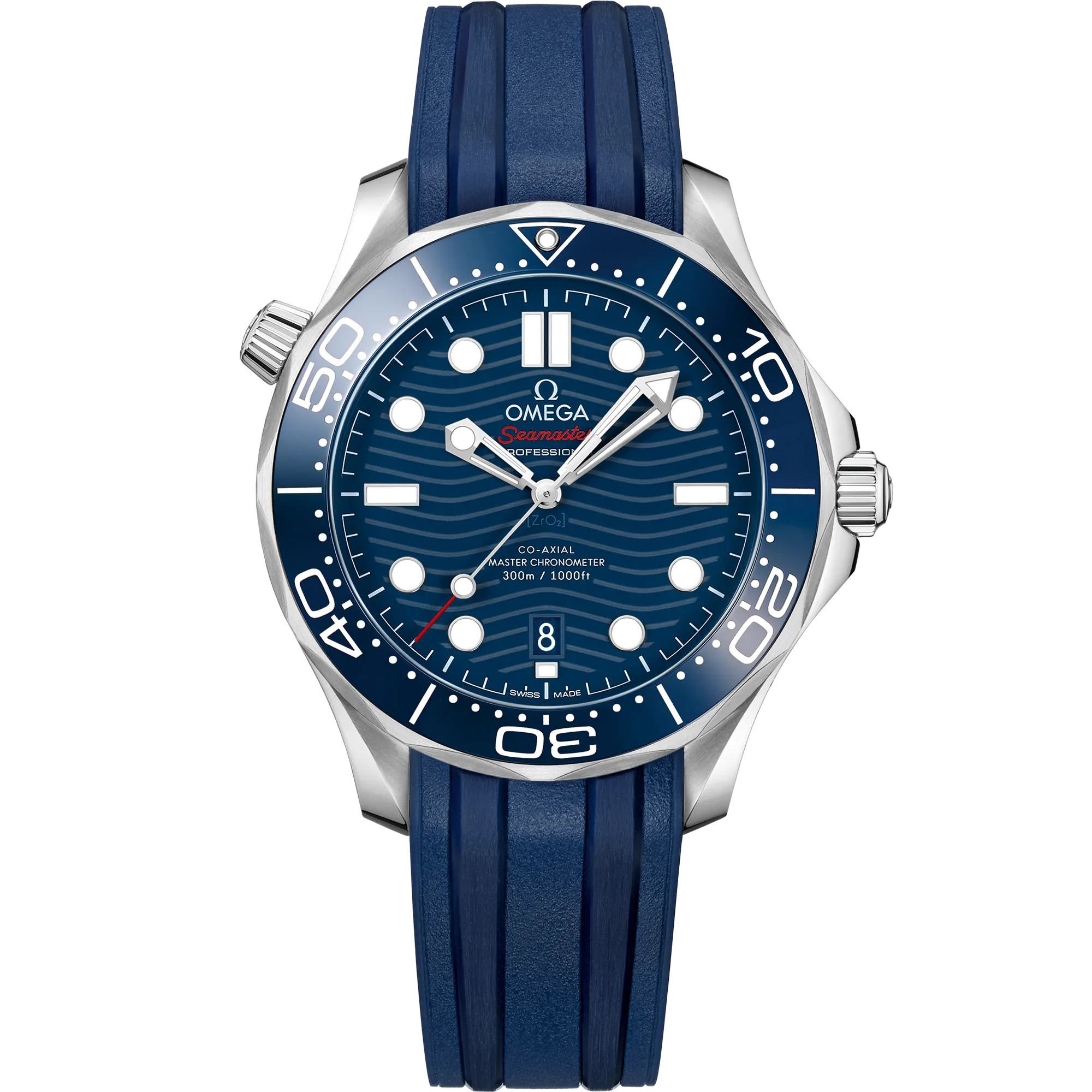 Omega Seamaster Diver 300M 42 mm, steel on rubber strap