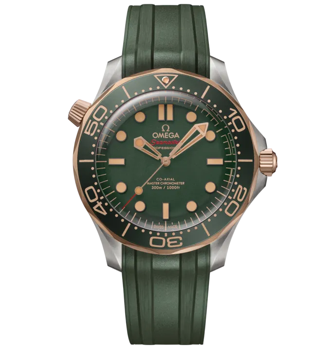 OMEGA Seamaster Diver 300m, 42mm with Green Rubber Strap