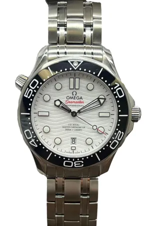 Omega Seamaster Diver 300M Ceramic B&P 2024 210.30.42.20.04.001 White Dial Automatic Men's Watch