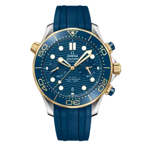 OMEGA Seamaster Diver 300m Co-Axial Master Chronometer Chronograph 44mm, Blue and Gold