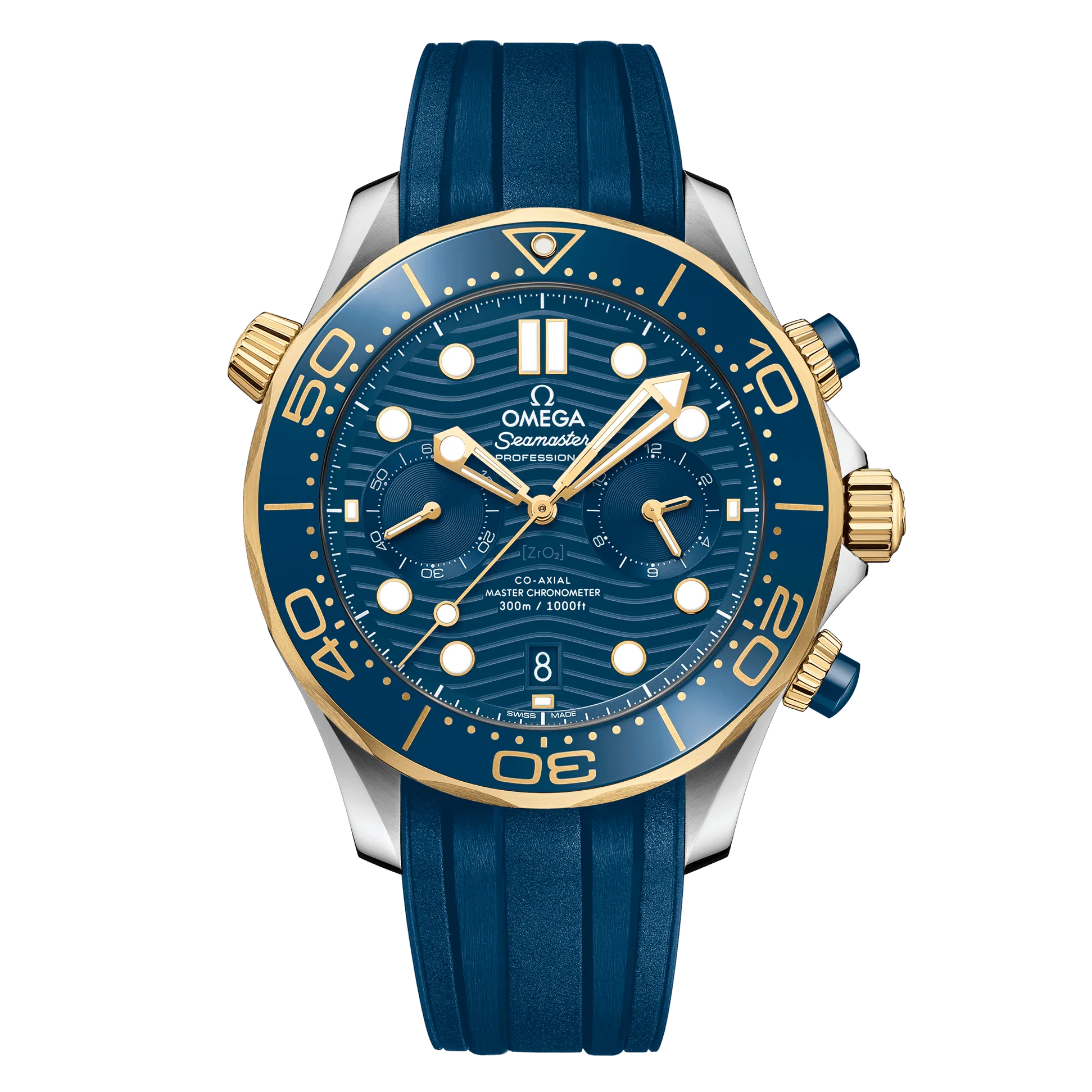 OMEGA Seamaster Diver 300m Co-Axial Master Chronometer Chronograph 44mm, Blue and Gold