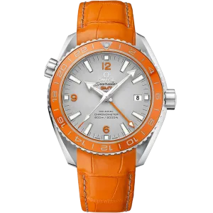 Omega Seamaster Planet Ocean 600M 43.5 mm, platinum on leather strap
