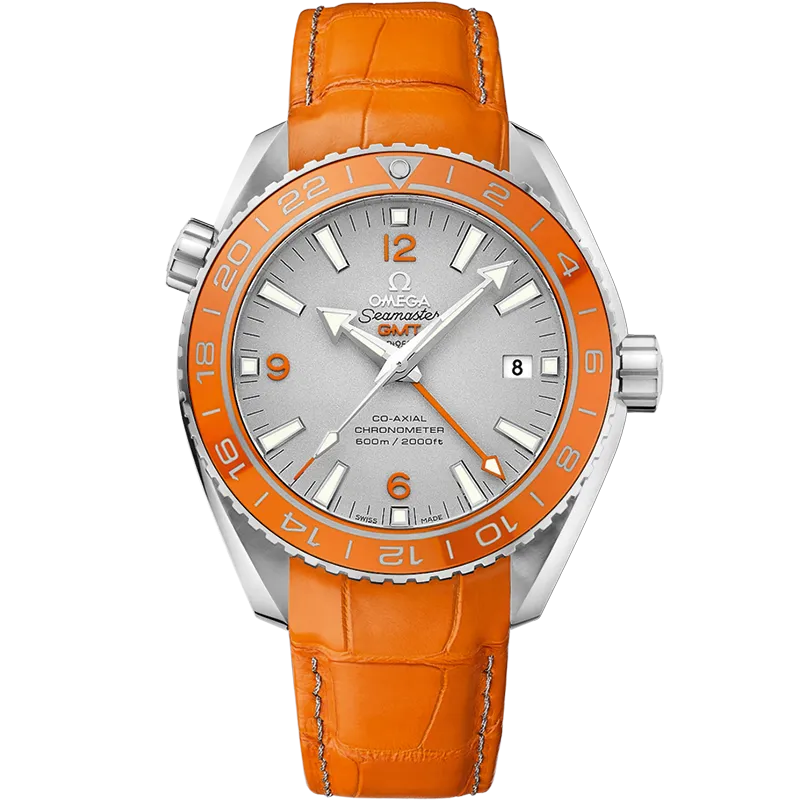 Omega Seamaster Planet Ocean 600M 43.5 mm, platinum on leather strap